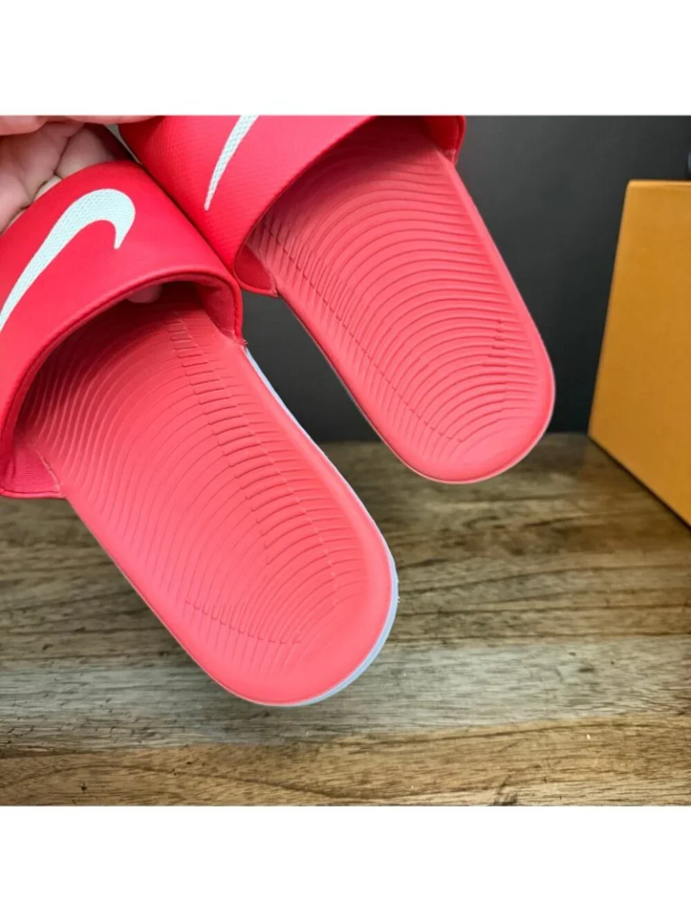 Nike Red Youth Slides